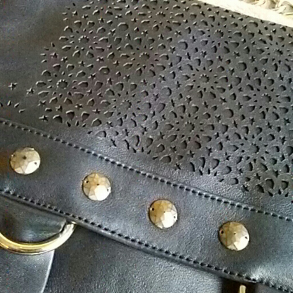 💎 Azaya Blue Leather Shoulder Bag - Picture 2 of 8